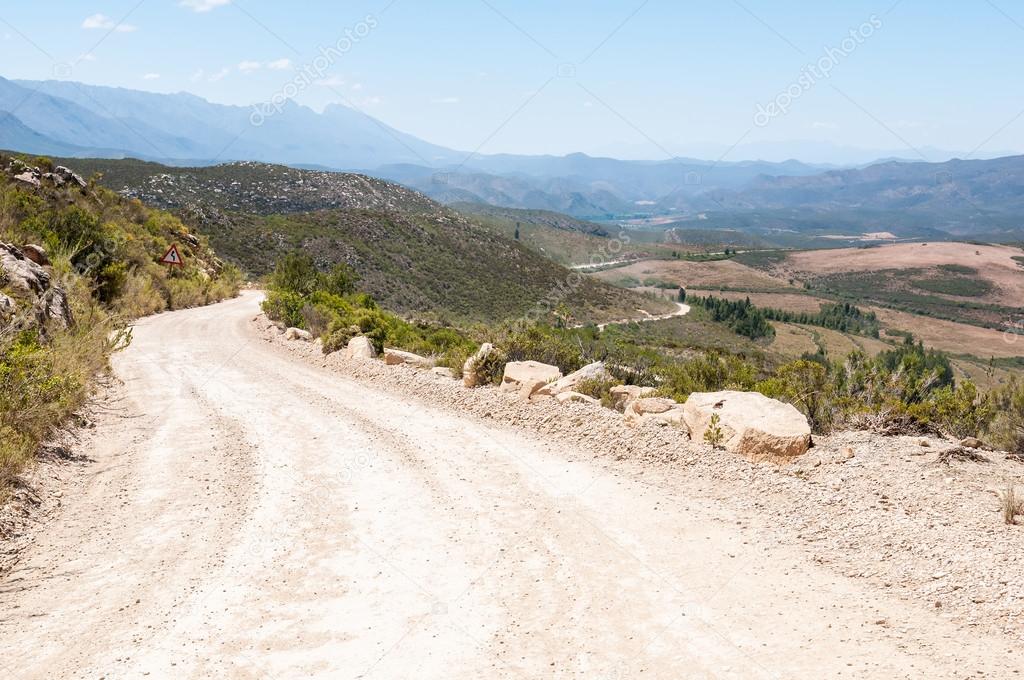 View from the Swartberg Pass towards the Cango Caves