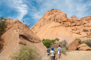 Rock climbers at Spitzkoppe