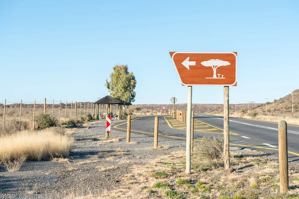 Lugar de picnic junto a la carretera N12 — Foto de Stock