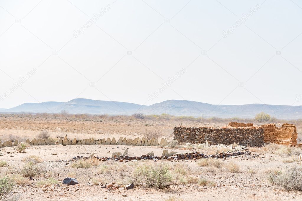 Ruins in a typical harsh Karoo landscape
