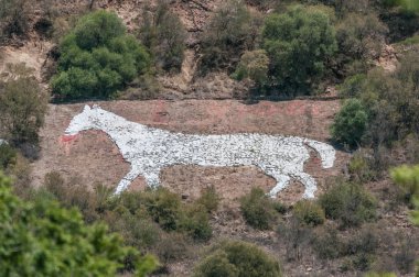 White Horse on Naval Hill in Bloemfontein clipart