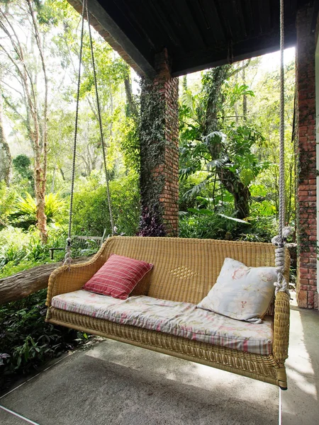 Front porch swing — Stock Photo, Image