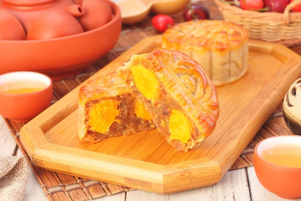 XO sos jajko żółtka moon cake — Zdjęcie stockowe