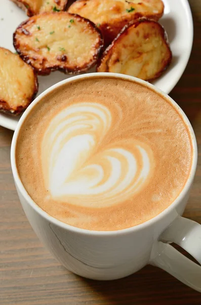 Una Taza Café Caliente Arte Latte — Foto de Stock