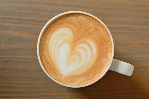 Cup Latte Art Hot Coffee — Stock Photo, Image