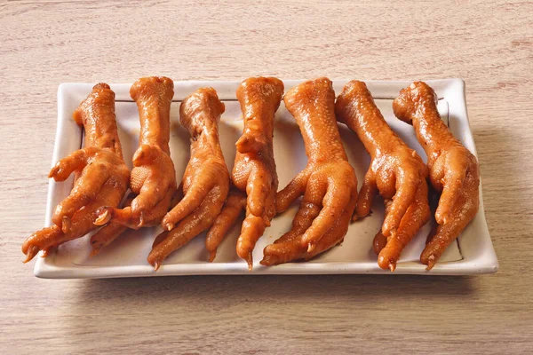 Marinated Chicken Feet Plate — Stock Photo, Image