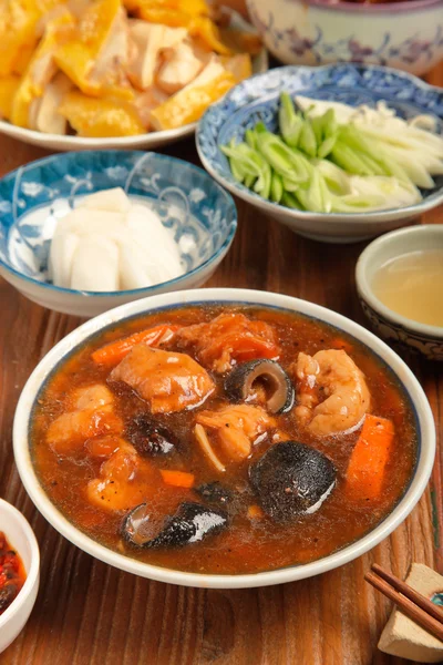 Sea cucumber stewed pork leg — Stock Photo, Image