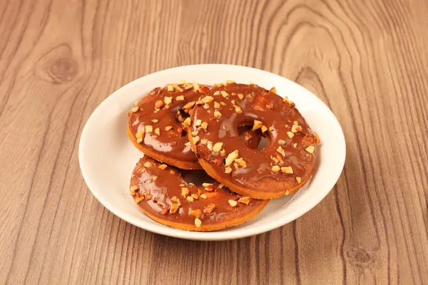 Chocolate ring cookies — Stock Photo, Image