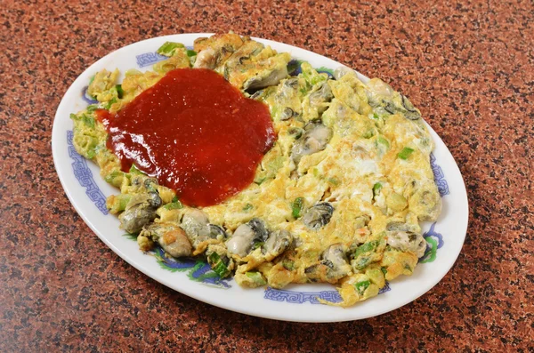 Oyster omelet — Stock Photo, Image