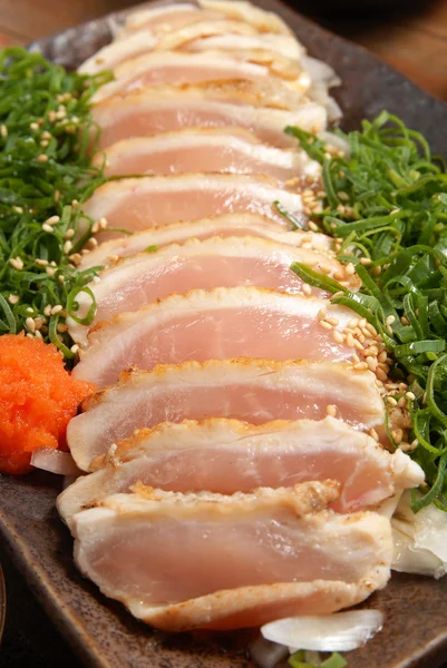 Chicken sashimi — Stock Photo, Image