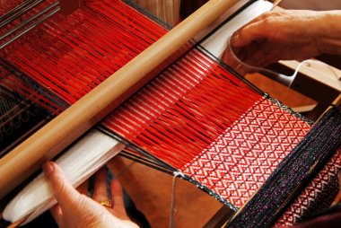 Traditional weaving hand loom