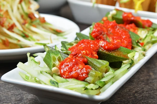 Salada Okra — Fotografia de Stock
