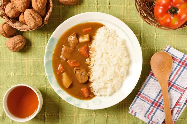 Kycklingcurry med ris — Stockfoto