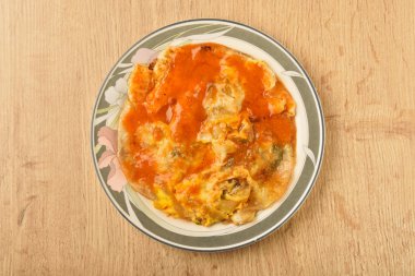 istiridye yumurta omlet ateşle