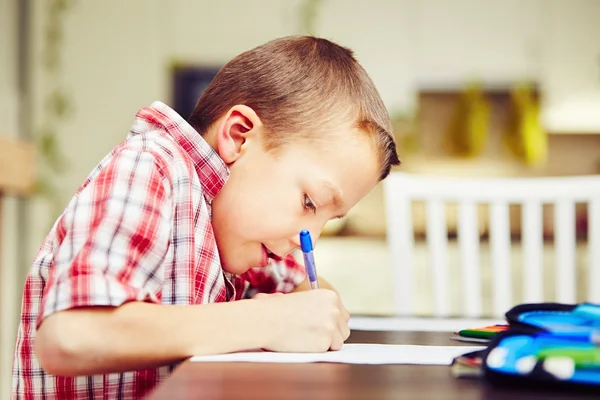 Chico está haciendo la tarea —  Fotos de Stock