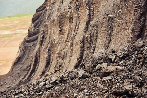 Minería de carbón en un tajo abierto — Foto de Stock