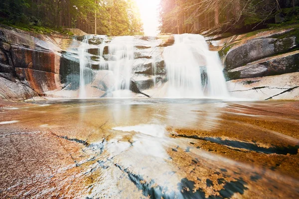 Amazing Mumlava waterfalls — Stock Photo, Image