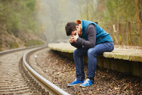 Homem triste. — Fotografia de Stock