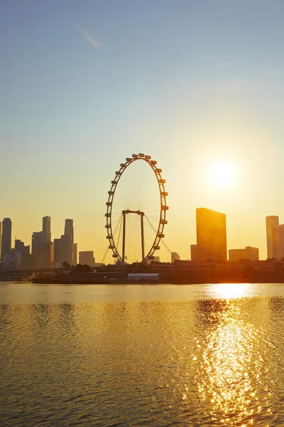 Singapur 'da gün batımı — Stok fotoğraf