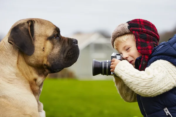 Mały fotograf — Zdjęcie stockowe