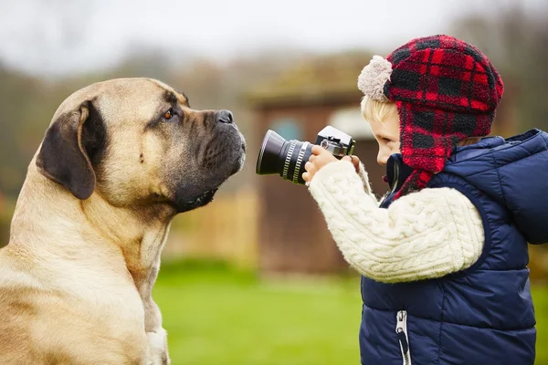 Pequeno fotógrafo — Fotografia de Stock