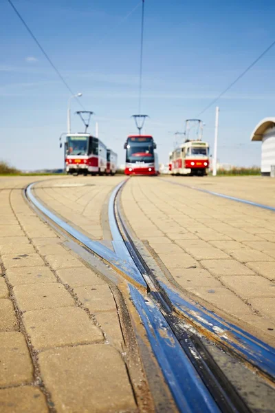 Líneas de tranvía — Foto de Stock