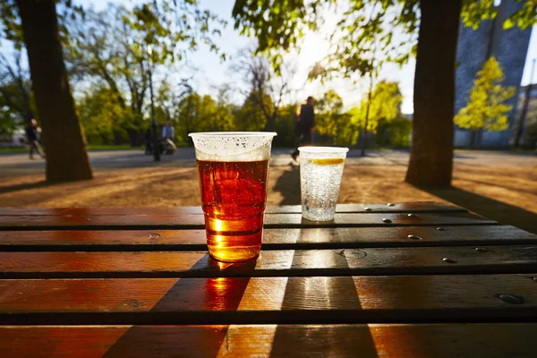 Förfriskningar i trädgården — Stockfoto