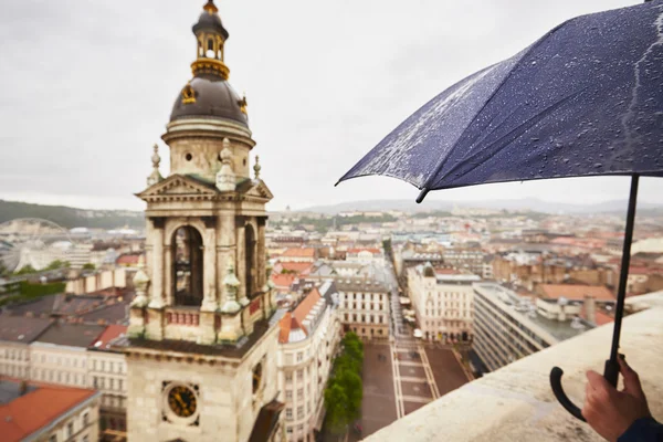 Regen in de stad — Stockfoto