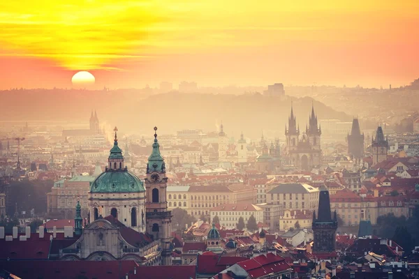 Prague at the sunrise — Stock Photo, Image