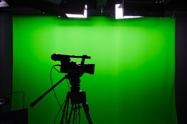 TV stüdyo ile yeşil perde