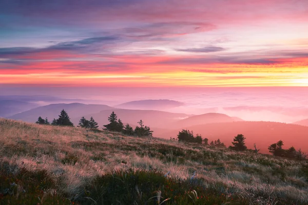 Berge beim Sonnenaufgang — Stockfoto