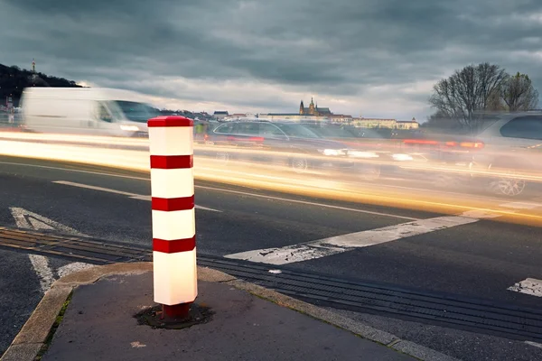 Traffico serale a Praga — Foto Stock