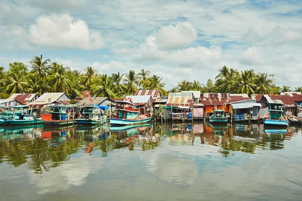 Fishing boats in port — Stock Photo, Image