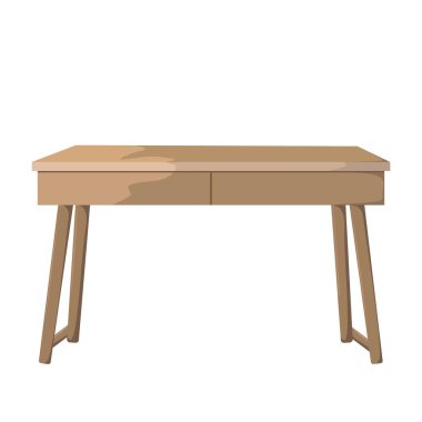 Ofis mobilyası. Bilgisayar koltuğu. İş ve mutfak için kahverengi masa.