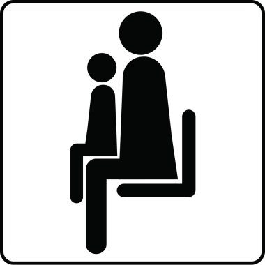 Ebeveynler çocuk işaretiyle için yer