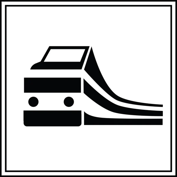 Поїзд силует знак — стоковий вектор