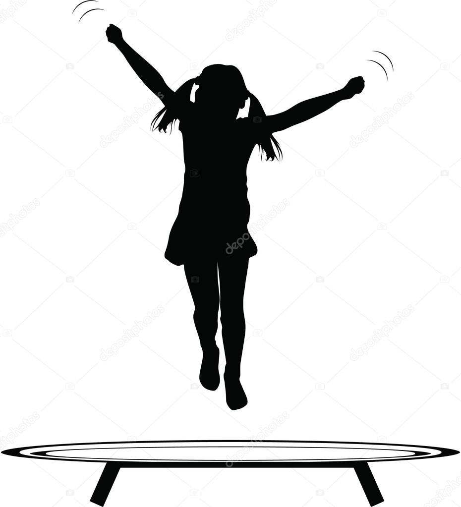 girl jumping trampoline 