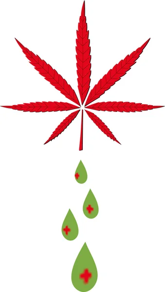 Cannabisolie — Stockvector