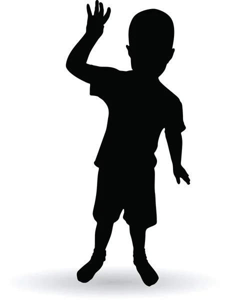 Boy waving a hand — Stock Vector