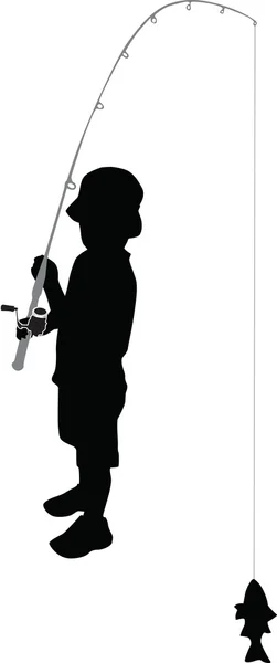 Fisherman Boy — Stockvector