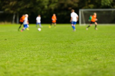 Bulanık gençlik futbol oyuncuları