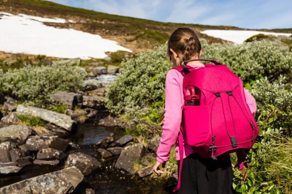 Flicka utomhus i naturen — Stockfoto