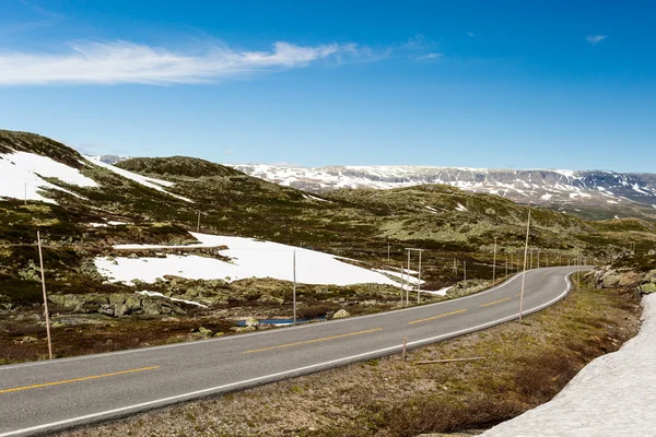 Hardangervidda drogi w Norwegii — Zdjęcie stockowe