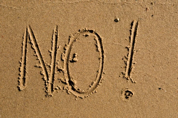 Nein, in den Sand gesetzt — Stockfoto