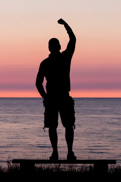 Man with clenched fist — Stock Photo, Image