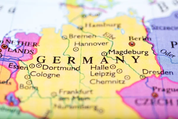 Mapa de Europa centrado en Alemania — Foto de Stock