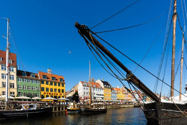 Dzielnicy Nyhavn w Kopenhadze — Zdjęcie stockowe