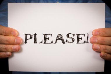 Adam lütfen işareti ile