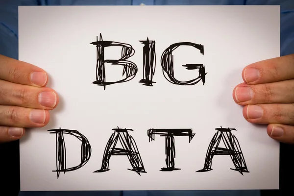 Man with Big Data sign — Stock Photo, Image