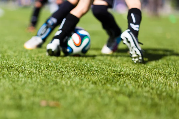 Kinderfußball verschwimmt — Stockfoto